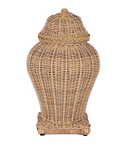 POTICHE GRANDE DE RATTAN