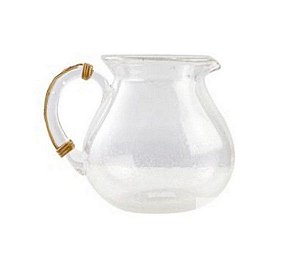 JARRA BUBBLE DE VIDRO COM BAMBU - 1,5L - TRANSPARENTE