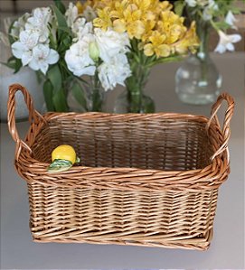CESTA ALTA DE VIME NATURAL PARA PÃO E AFINS - LIMÃO SICILIANO