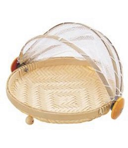CESTA PARA PÃO E BOLO COM COBERTURA - G