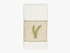 TOALHA BORDADA PARA LAVABO - TOMILHO VERDE
