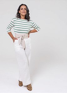 BLUSA LOUISE LISTRAS VERDE