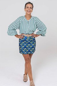 Short Saia Ellen Mini Bordô Feminina