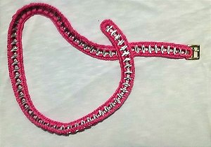 Cinto de lacres de latinha de alumínio - Rosa