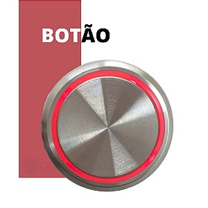 Botão Chamada Elevador Led 4 Vias 24v Gvbr Vermelho Tipo Neo