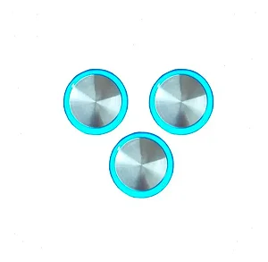 kit 3 botões chamada de elevador côncavo led azul