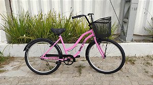 Bicicleta Zero Beach Retro 26 Eco1 Selim Beach Cesta Extra Grande - P14