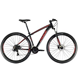 Bicicleta 29 OGGI 21V Hacker Sport Preto/Vermelho/Dourado