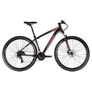 Bicicleta 29 OGGI 24V Hacker HDS  Shimano Preto/Vermelho/Amarelo