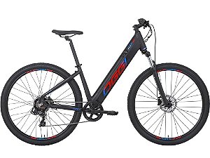 Bicicleta Elétrica FLEX 200 Preto/Azul/Vermelho 7V