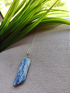 Corrente em Prata 925 + Pingente Cianita Azul