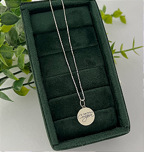 Corrente + Medalha Seja Forte e Corajosa