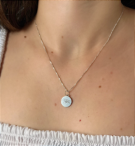 Colar de Prata 925 Seja Forte e Corajosa