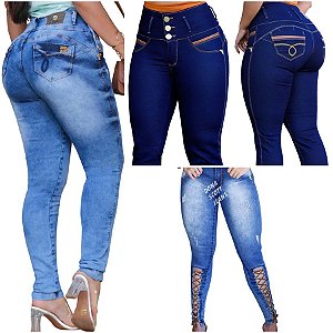 Calça Jeans Feminina Cós Alto Modelador Premium Afina Cintura - Dona Scott  Jeans