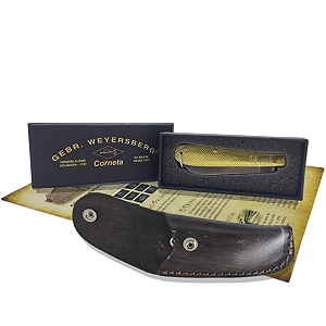 Canivete Escama De Peixe Dourado + Gift Box/bainha Corneta