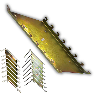 Suporte de Metal Para Chave L Biela e/ou Chave T 8 posições Para Painel de Ferramentas