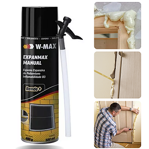 Espuma Expansiva 500ml Vedação Isolamento Porta Janela W-max