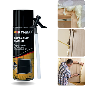 Espuma Expansiva 300ml Vedação Isolamento Porta Janela W-max