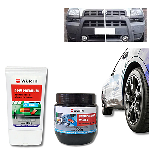 Kit Pretinho Pneu + Restaurador De Plásticos Borrachas Painel Para-Choque