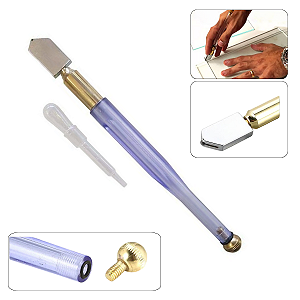Cortador De Vidro E Espelho Tipo Caneta Profissional 6mm + Bisnaga