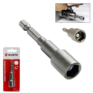Soquete Canhão 10mm Magnético Parafusadeira Furadeira - Wurth