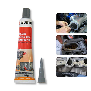 Cola Silicone Acético Alta Temperatura 315o Cinza 50g - Wurth