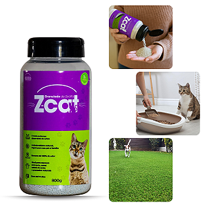 Eliminador De Odor Natural Para Areia de Gato e Grama Pet - Zcat
