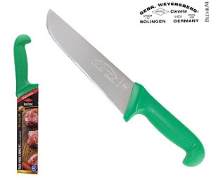 Faca Carne Açougue Churrasco 8" Profissional - Corneta Premium Verde