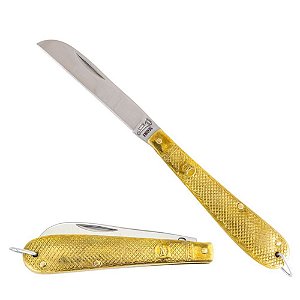 Canivete Recartilhado Latão / Escama de Peixe (Inox) - 9250