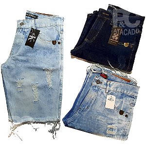 atacado de bermudas jeans