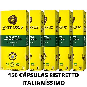 Kit c/150 Cápsulas de Café Biodegradáveis Ristretto Italianíssimo