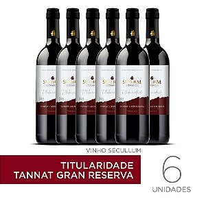 Kit c/6 Garrafas de Vinhos Sécullum Titularidade Tannat Gran Reserva