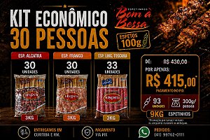 Kit Espeto Econômico para 30 Pessoas