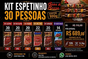 Kit Espeto Mais Pedido para 30 Pessoas