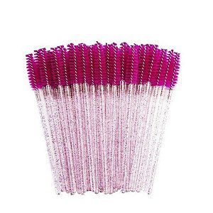 Escovinhas Gliter Pink 50 unidades