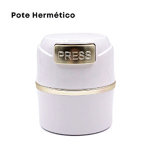 Pote Hermetico Branco / Dourado