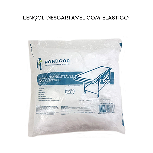 Lençol Branco Descartável Anadona com 10un (gramatura 20)
