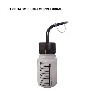Aplicador Bico Curvo 100ml Transparente /preto