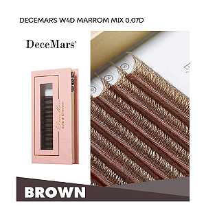 Cílios Mix Decemars 4D Marrom ( 0.07D )