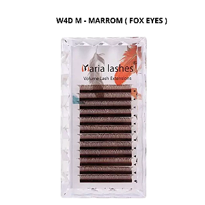 Cilios Maria Sasha 4D Marrom curvatura M Mix 8 ao 12