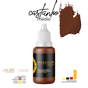 Pigmento Mag Gold 10ml Castanho Médio