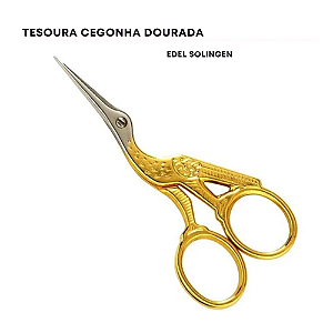 TESOURA CEGONHA DOURADA