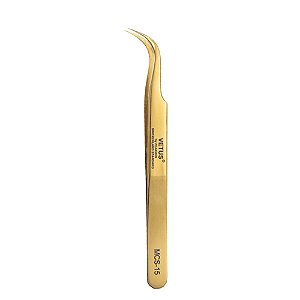 Pinça MCS 15 Vetus Profissional Dourada ( Curva )