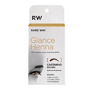 CASTANHO ESCURO - GLANCE HENNA PARA SOBRANCELHA