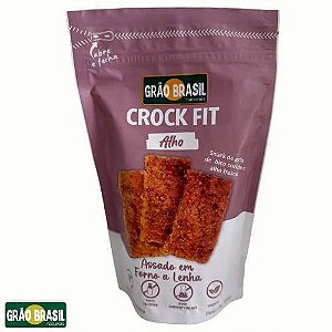 Crock Fit Sabor Alho 100g - Snack Vegano de Grão de Bico