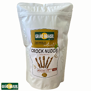 Crock Nudos Sabor Parmesão 100g- Canudinhos de Batata Doce com Chia