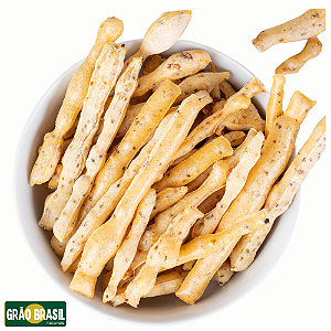 Crock Nudos Sabor Lemon Pepper 200g- Canudinhos de Batata Doce com Chia