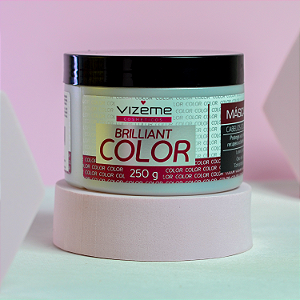 Máscara de hidratação cabelos coloridos ou tingidos -  Brilliant Color 250g - cor viva por mais tempo  -  Vizeme