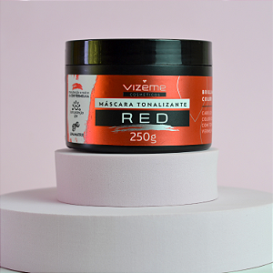 Máscara Tonalizante Red 250g - cor vemelha intensa -Manutenção e realce da cor vermelha - Vizeme