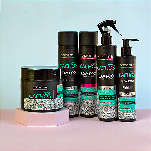 Kit Cabelos Cacheados  Perfect Cachos (5 Produtos) - Cachos Definidos, Sem Frizz, Leves e Soltos - Vizeme